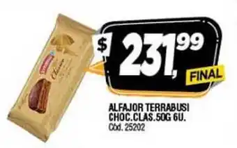 Supermercados Yaguar Terrabusi Choc. Clas. Alfajor 50g 6u. oferta