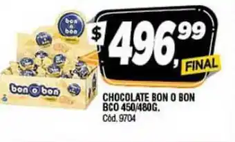 Supermercados Yaguar Bon O Bon Chocolate Bco 450/480g oferta