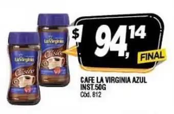 Supermercados Yaguar La Virginia Azul Inst. Cafe 50g oferta