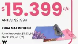 Changomas Yoga mat impreso oferta
