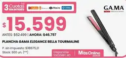 Changomas Ga.ma plancha gama elegance bella tourmaline oferta