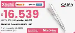 Changomas Ga.ma plancha gama elegance lino oferta