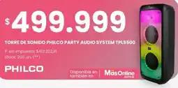 Changomas Philco torre de sonido philco party audio system TPL5500 oferta