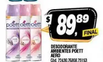 Supermercados Yaguar Poett Aero Desodorante Ambientes oferta