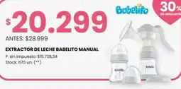 Changomas Extractor de leche babelito manual oferta