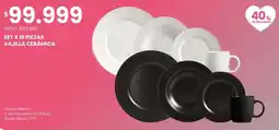 Changomas Set x 16 piezas vajilla cerámica oferta