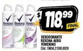 Supermercados Yaguar Rexona Aero Femenino Desodorante oferta