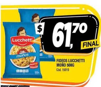 Supermercados Yaguar Lucchetti Moño Fideos 500g oferta