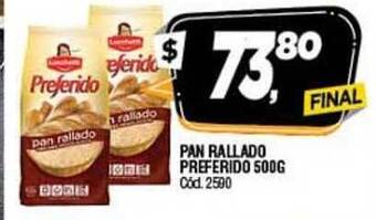 Supermercados Yaguar Preferido Pan Rallado 500g oferta