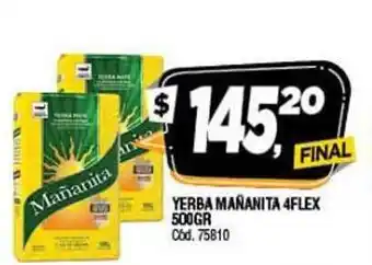 Supermercados Yaguar Mañanita Yerba 4flex 500gr oferta