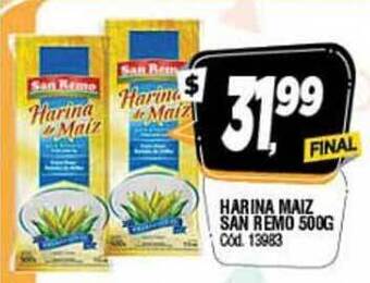 Supermercados Yaguar San Remo Harina Maiz 500g oferta
