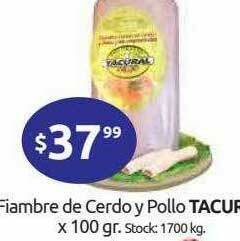 Cordiez Fiambre De Cerdo Y Pollo Tacural oferta