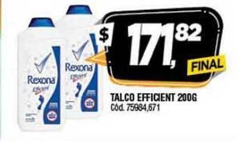 Supermercados Yaguar Talco Efficient 200g oferta