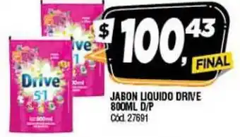 Supermercados Yaguar Drive Jabon Liquido 800ml D/p oferta