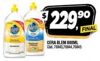 Supermercados Yaguar Blem Cera 800ml oferta