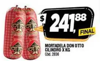 Supermercados Yaguar Don Otto Cilindro Mortadela x kg oferta