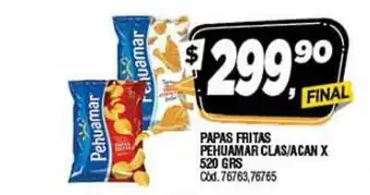 Supermercados Yaguar Pehuamar Papas Fritas Clas/A Can x 520grs oferta