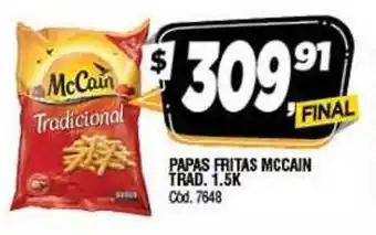 Supermercados Yaguar Mc Cain Tradicional Papas Fritas 1.5k oferta