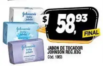 Supermercados Yaguar Johnson's Baby Jabon De Tocador Reg. 83g oferta