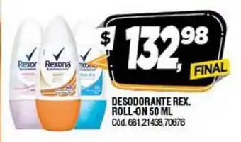 Supermercados Yaguar Rexona Roll-on Desodorante 50ml oferta