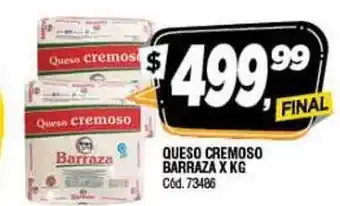 Supermercados Yaguar Barraza Queso Cremoso x kg oferta