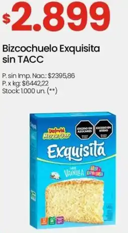 Changomas Exquisita bizcochuelo sin tacc oferta