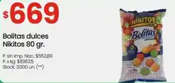 Changomas Nikitos bolitas dulces oferta