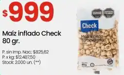 Changomas Check maíz inflado oferta