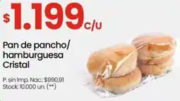 Changomas Cristal pan de pancho/ hamburguesa oferta