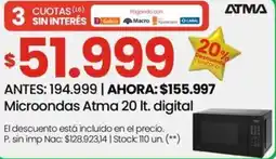Changomas Atma microondas oferta