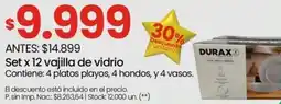 Changomas Durax vajilla de vidrio oferta
