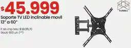 Changomas Tamika soporte tv led inclinable movil 13" a 60" oferta