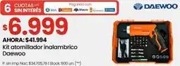 Changomas Daewoo kit atornillador inalambrico oferta
