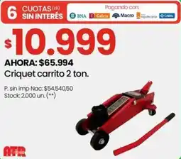 Changomas Atr criquet carrito 2 ton. oferta