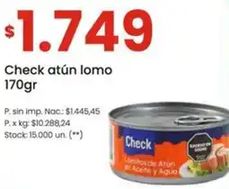 Changomas Check atún lomo oferta