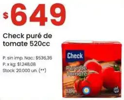 Changomas Check puré de tomate oferta