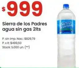 Changomas Sierra de los padres agua sin gas oferta