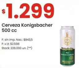 Changomas Konigsbacher cerveza oferta