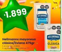 Changomas Hellmann's mayonesa clásica/liviana oferta