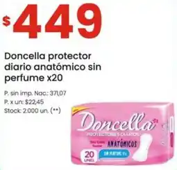 Changomas Doncella protector diario anatómico sin perfume oferta