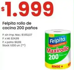 Changomas Felpita rollo de cocina oferta