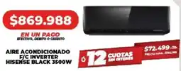 Supermayorista Vital Hisense aire acondicionado f/c inverter black oferta