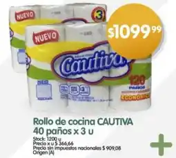 Supermercados Buenos Días Cautiva rollo de cocina oferta