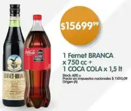 Supermercados Buenos Días 1 fernet branca oferta