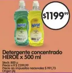 Supermercados Buenos Días Heroe detergente concentrado oferta