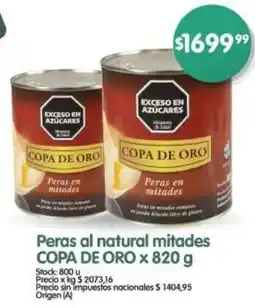 Supermercados Buenos Días Copa de oro peras al natural mitades oferta