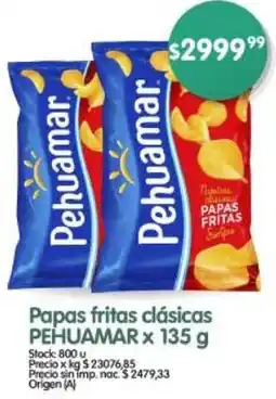 Supermercados Buenos Días Pehuamar papas fritas clásicas oferta