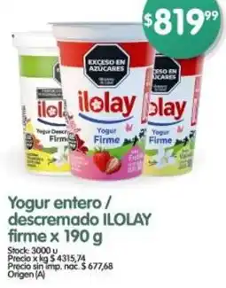 Supermercados Buenos Días Ilolay yogur entero/ descremado firme oferta