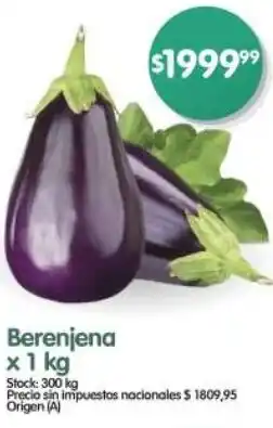 Supermercados Buenos Días Berenjena oferta