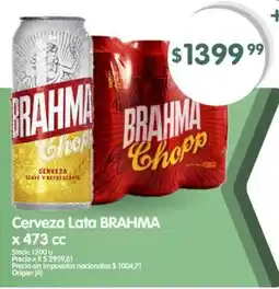 Supermercados Buenos Días Brahma cerveza lata oferta